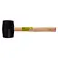 Киянка гумова Alloid ручка з деревини чорна 900 г (RM-16900W) - мініатюра 1
