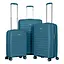 2E Набор чемоданов 2E, Aero, полипропилен, (L+M+S),TSA, 4 колеса, EXP, синий - миниатюра 1