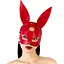 Шкіряна маска зайчика Art of Sex - Bunny mask, колір Червоний - мініатюра 1