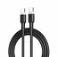 Кабель м'який силіконовий XO NB208B Liquid Silicone Type-C to Type-C 60 W 1 метр чорний - мініатюра 1