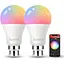 WiFi Розумні лампочки LED B22 Bayonet Music Sync RGBCW Зміна кольору Темна тепла/прохолодна лампочка, сумісна з ярликами Google - мініатюра 1