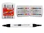 Набір акрилових скетчмаркерів двосторонніх Aodemei, м’який+твердий, 24 шт., пластиковий бокс - мініатюра 1