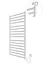 Электрический полотенцесушитель HF Oxford 1170x530 white matte 6.1.0203.06.WM, Белый матовый, универсальное (коннектор), Электронный - миниатюра 1