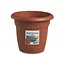 Вазон пластиковий Linea Mediterraneo, 30 см круглий, 9л теракот (82300) - мініатюра 1