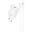 МЗП Hoco N62 Gentle PD30W (1USB-C) + кабель Type-C to Lightning White - мініатюра 1