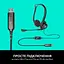 Наушники Logitech накладная гарнитура стерео Headset PC 960 Stereo Headset USB (981-000100) - миниатюра 6