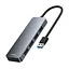 USB-хаб Baseus UltraJoy Series 4in1 USB-A to USB 3.0 15cm Gray (B0005280B811-00) - мініатюра 1