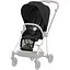 Люлька Cybex Mios Lux Deep Black + Текстиль для прогулянкового блоку Cybex Mios Deep Black + Шасси для коляски Cybex Mios LS RBA Chrome Brown - мініатюра 9