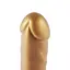 Золотий фалоімітатор Hismith 6.8″ Golden Silicone Dildo, система KlicLok - мініатюра 5