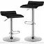 Комплект барных стульев Costway Forse экокожа с подставкой для ног черный - миниатюра 4