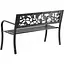 Скамейка для сада Chomik Garden Line Rose стальная с декоративной спинкой - миниатюра 4