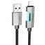 Дата кабель Hoco U123 Regent colorful 2.4A USB to Lightning (1.2m) Black - мініатюра 1