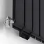 Радіатор дизайнерський Ideale Vittoria 12 4/1800/272 чорний (бокове підключення), Чорний - мініатюра 2