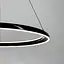 Современная подвесная люстра с черным кольцом Ø 80 см Line F | Ст. MJ341-800 BK - миниатюра 4