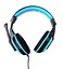 Ігрові навушники Kebidu для ПК з мікрофоном (Чорні з синім) - мініатюра 2