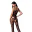 Ажурный бодистокинг с интимными вырезами Passion BS076 black One size - миниатюра 2