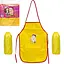 Фартух дитячий з нарукавниками для дівчаток CR5530(Yellow) 54х37 см (91392) - мініатюра 1