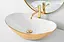 Умивальник Rea Royal white gold накладний REA-U7808, Золотий - мініатюра 4