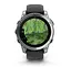 Смарт-годинник Garmin Fenix E 47mm AMOLED Stainless Steel with Black Silicone Band (010-03025-02) - мініатюра 4