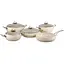 Набір каструль O.M.S. Collection 3024 9 предметів з гранітно-мармуровим покриттям Cлонова кістка - мініатюра 1