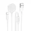 Кабель Borofone BQ22 2в1 USB to Lightning/iWatch Qi 1.2m білий - мініатюра 3