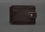 Кожаное портмоне 13.1 зажим с хлястиком темно-коричневый краст - миниатюра 1