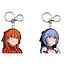 Брелок голографический 3D Евангелион Аска Лэнгли и Рей Аянами Evangelion Asuka Langley Rei Ayanami 5 см - миниатюра 1