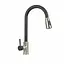 Смеситель для кухни с выдвижным изливом Platinum KT 8203 (8614) черный металлик комби Черный - миниатюра 1