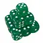 Настольная игра Games 7 Days Кубик D6 прозрачный с точками (зеленый) , 1 шт. (g7dtransd6dotsdgreen) - миниатюра 1