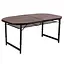 Стіл Bo-Camp Woodbine Oval 150x80 cm Black/Wood look (1404230) - мініатюра 2