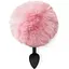 Силіконова анальна пробка М Art of Sex - silicone Bunny Tails Butt Plug Pink - мініатюра 2