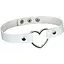Чокер із серцем у стилі BDSM шкіряний One size K0595-3 - мініатюра 1