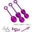 Набір вагінальних кульок Foxshow Kegel Balls Set, 3 шт., фіолетовий - мініатюра 8