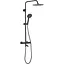 Душова система VBI Milano black з термостатом і виливом VBI-050111BL, Чорний матовий - мініатюра 1