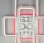 Світлодіона LED люстра на 2+2+2 ріжки квадратної форми Line.F RGB підсвітка є - мініатюра 7