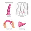 Насадка для страпону Strap-On-Me Dildo Plug Beads Framboise Metallic S - мініатюра 3