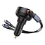 Автомобільний зарядний пристрій Baseus Enjoyment Pro Car Charger C+Retractable C & iP Cable 60W Cluster чорний - мініатюра 3