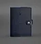 Кожаная обложка-портмоне для военного билета 15.0 темно-синяя - миниатюра 1