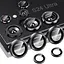 Защитное стекло DK для Samsung S24 Ultra S928 на камеру Lens Metal Ring Eagle Eye 017529 black - миниатюра 1