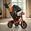 Трехколесный велосипед Best Trike 3390-38-103 с надувными колесами фарой USB и оранжевым пультом. - миниатюра 3