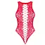 Ажурний бодістокінг із ефектом шнурівки Obsessive B120 teddy Red S/M/L - мініатюра 1