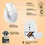 Миша комп'ютерна Logitech Lift Vertical Ergonomic Mouse Off-White (910-006475, 910-006480) - мініатюра 9