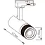 Светильник трековый однофазный Kloodi KD-Focus 15W 4K BK - миниатюра 4