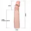 Насадка на пенис с вибрацией Baile Silicone Sleeve 18 см телесный - миниатюра 4