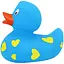 Утка FunnyDucks Голубая в сердечках (1042) - миниатюра 3