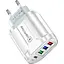 Зарядний пристрій Mirrow 3 USB Type-C Super Charge/Quick Charge 3.0 5V/2.4A White (641152872) - мініатюра 1