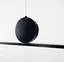 Мінімалістична підвісна люстра з чорному каркасі Line.F Довжина 90 см - мініатюра 4