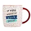 Чашка Elisey If you want it work for it 350 мл (9071-002c) с красной ручкой   - миниатюра 1