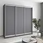Шафа-купе тридверна MebelStar Стандарт AL 3ДСП 210x60x210 см Антрацит (MBS-2839) - мініатюра 1