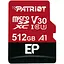 microSDXC (UHS-1 U3) Patriot EP Series 512Gb class 10 V30 (R-100MB/s, W-80MB/s) (adapter SD) - миниатюра 1